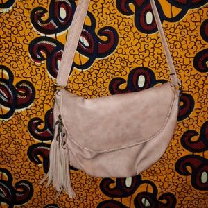 Faux leather pink purse
